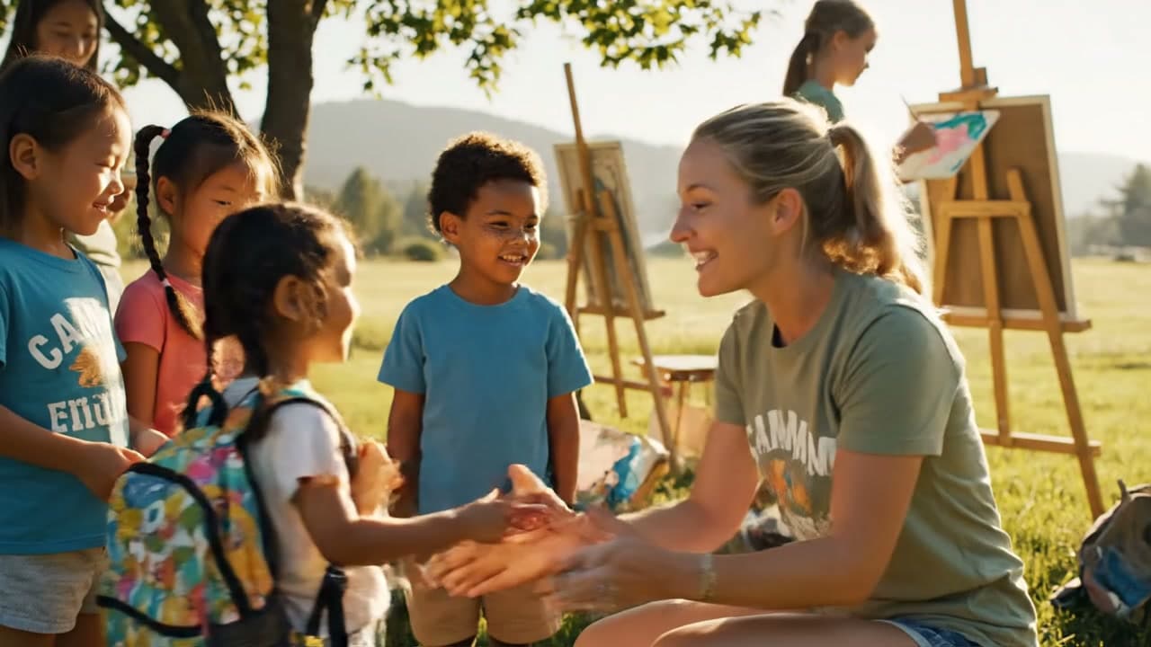 Children at a half-day summer camp activity in Denver