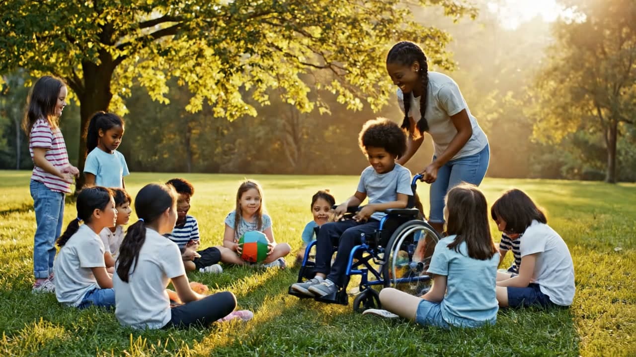Inclusive summer camp program with children of all abilities in Denver